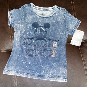 NWT Disney denim Mickey mouse t-shirt toddlers